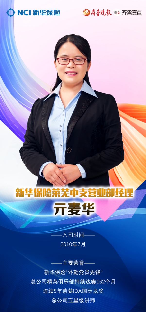 盛鹏优配 新华保险莱芜中支营业部经理亓麦华：诚信为本 客户至上